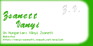 zsanett vanyi business card